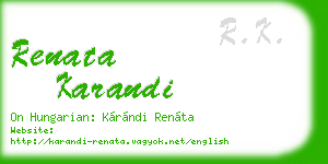 renata karandi business card